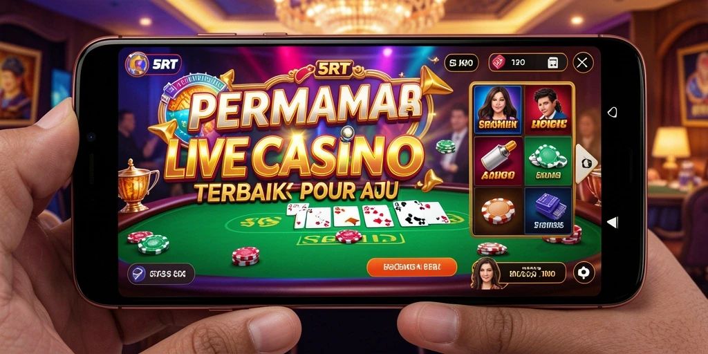 Tampilan gameplay seru di 5RT dengan dealer langsung yang interaktif.