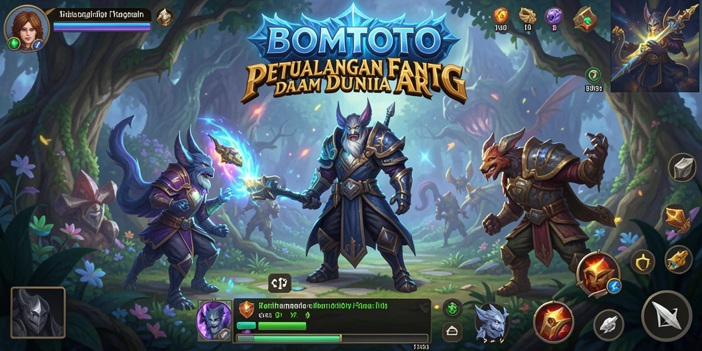Tangkapan layar menampilkan pertarungan epik dalam game BOMTOTO.