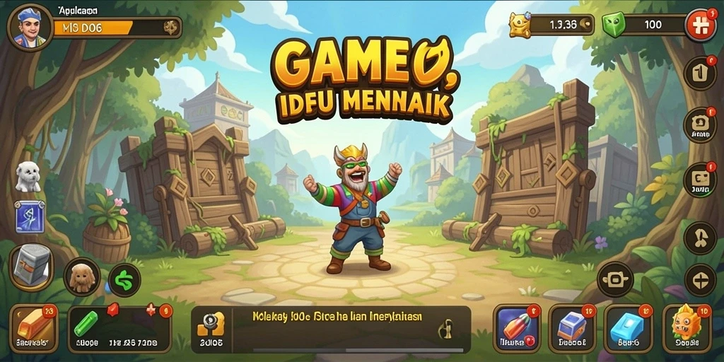 Screenshot gameplay D06 yang menunjukkan kemajuan karakter dalam mode Idle.