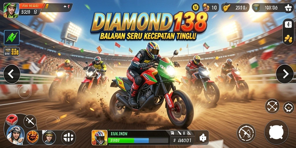 Tampilan seru dari gameplay balapan DIAMOND138 yang menegangkan.