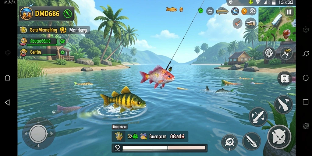 Tangkapan ikan yang spektakuler dalam gameplay DMD686.