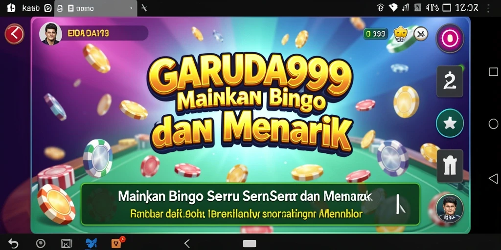 Tampilan utama gameplay GARUDA999 menunjukkan keseruan bermain Bingo.