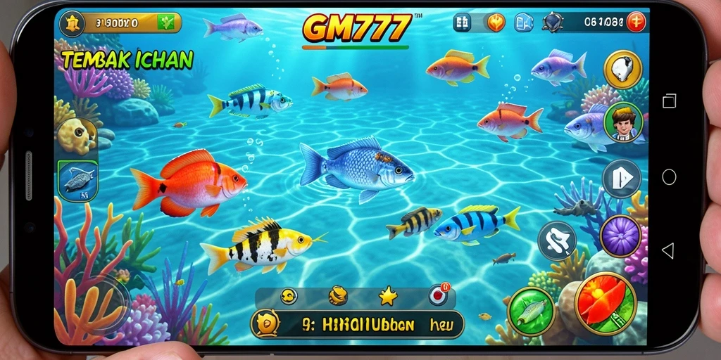 Tangkapan layar menampilkan aksi seru Tembak Ikan di GM777.