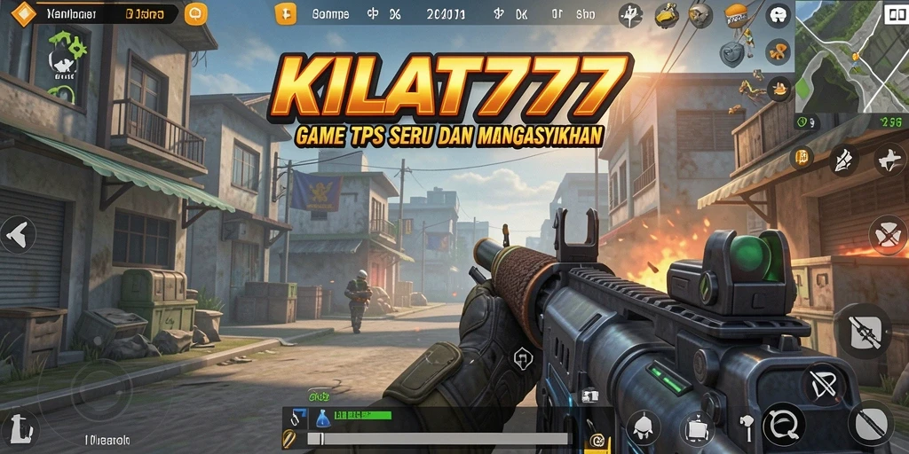 Screenshot utama KILAT777 menampilkan aksi tembak-menembak yang mendebarkan.