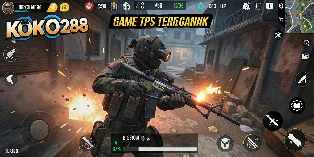 Screenshot menampilkan aksi mendebarkan dalam gameplay TPS KOKO288.