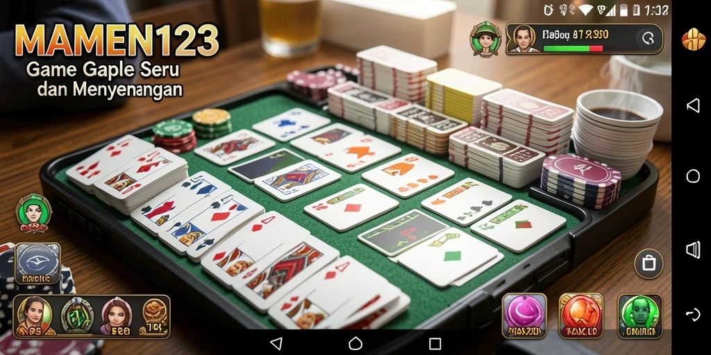 Tampilan gameplay Gaple yang menarik di MAMEN123.