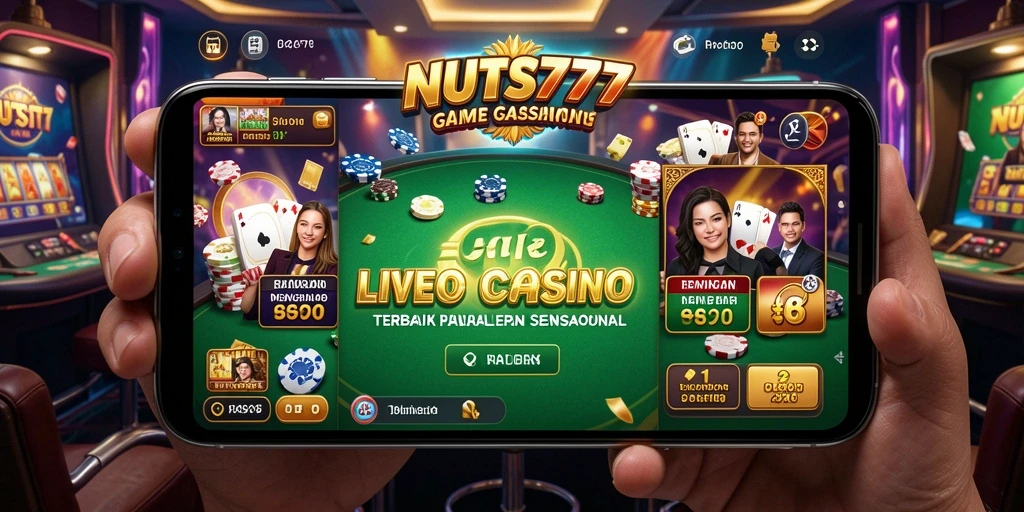 Tampilan menarik dari gameplay Live Casino NUTS777 yang mengasyikkan.
