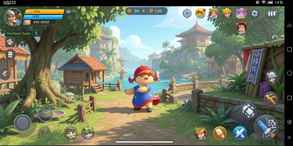 Screenshot gameplay QQ222 yang mengasyikkan dan penuh warna.