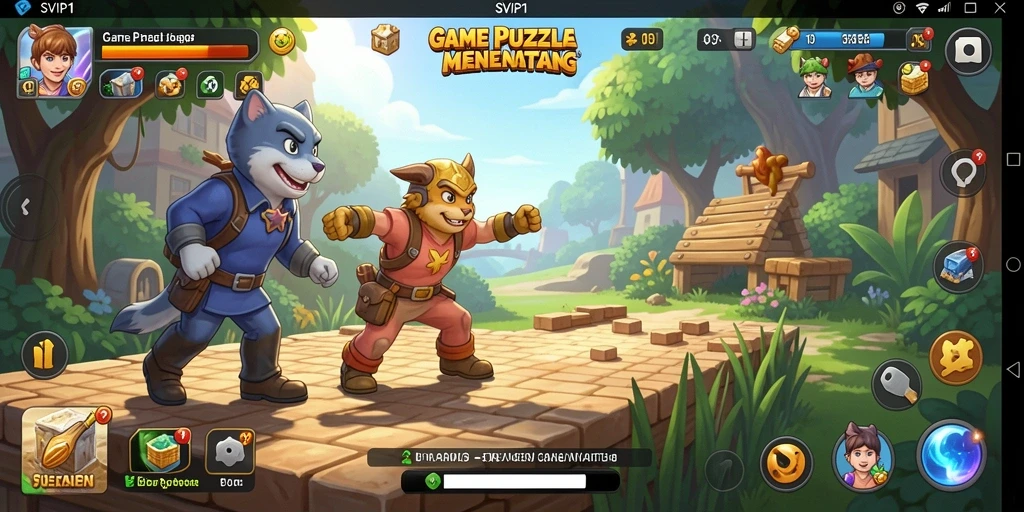 Tampilan gameplay SVIP1 dengan teka-teki yang menarik dan menantang.