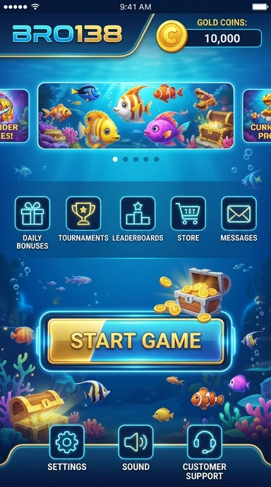 Screenshot aplikasi bro138 dengan antarmuka yang sederhana.